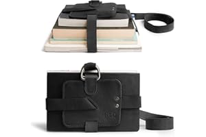 Hide & Drink, Adjustable Book Strap Carrier, Shoulder Carry Reader Essentials, Full Grain Leather, Handmade Accessory