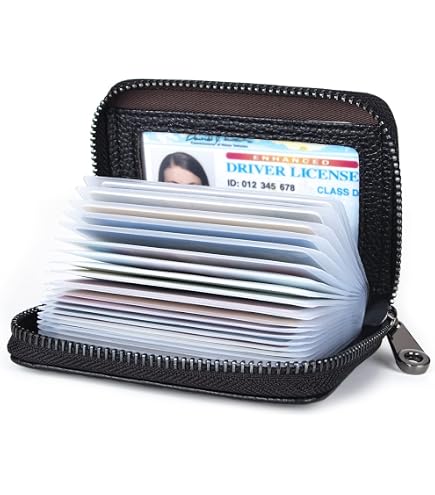Amazon.com: Aiyo Fashion Genuine Leather Credit Card Holder Wallet