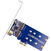 Dual SATA NGFF Key B+M SSD to PCI-Express PCIE 1x Motherboard Desktop Adapter Converter SSD Card JMB582 2280