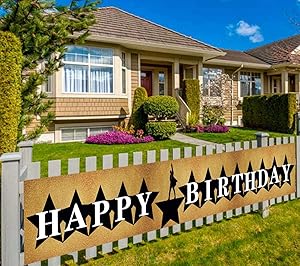 Large Hamilton Inspired Happy Birthday Banner, Hamilton The Musical Birthday Party Decorations, American Musical Theme Birthday Party Supplies (9.8 x 1.6 ft)