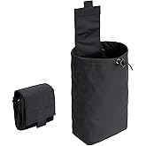 TOPTACPRO Dump Pouch Tactical Belt Magazine Recovery Pouch Roll Up Foldable Mag Pouches MOLLE Utility EDC Waist Storage Bag