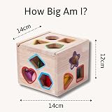 Jaques of London Wooden Shape Sorter Montessori Toy for 1 Year Old view 2