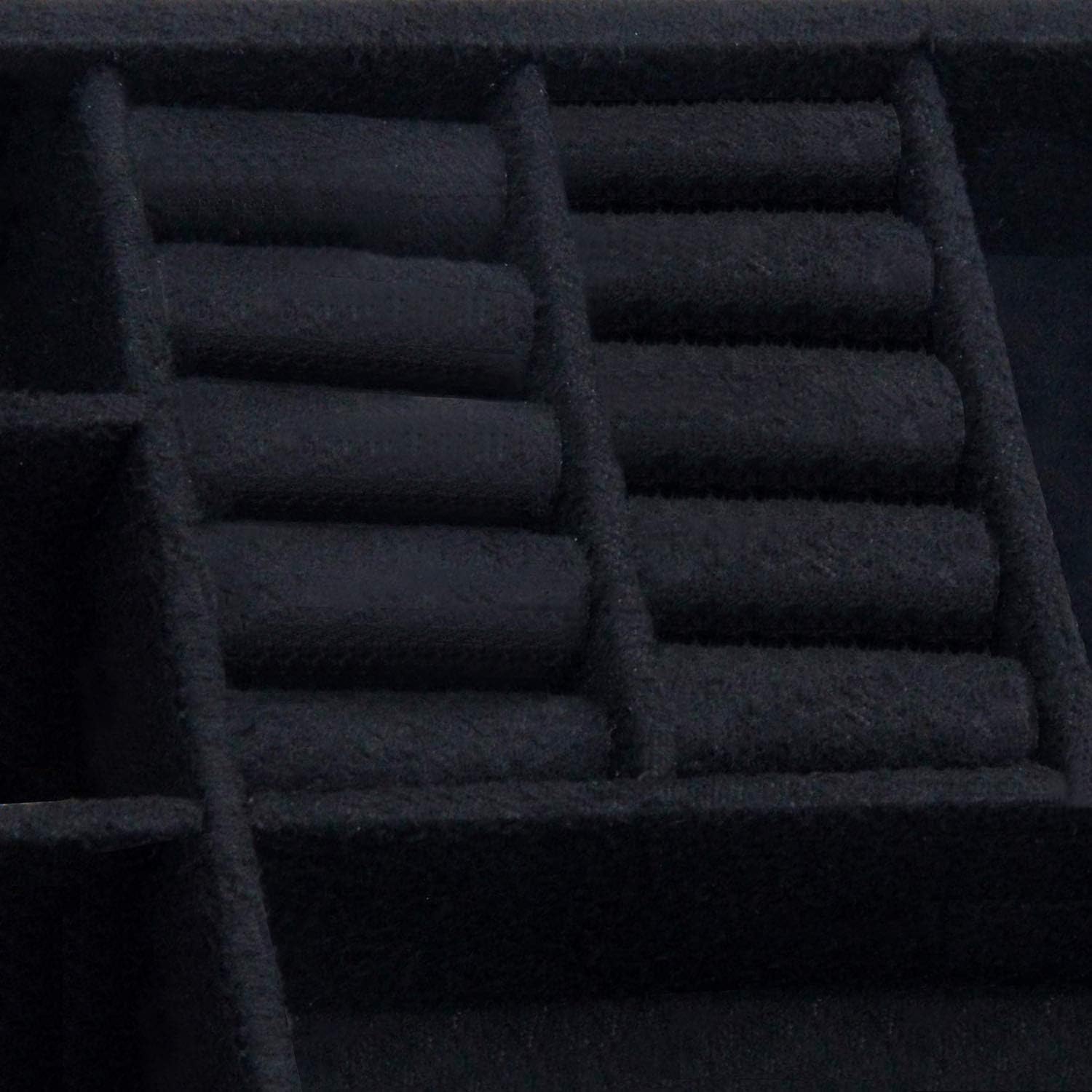 Jewelry Box for Women, QBeel 2 Layer 36 Compartments Necklace Jewelry Organizer with Lock Jewelry Holder for Earrings Bracelets Rings - Black: Home & Kitchen