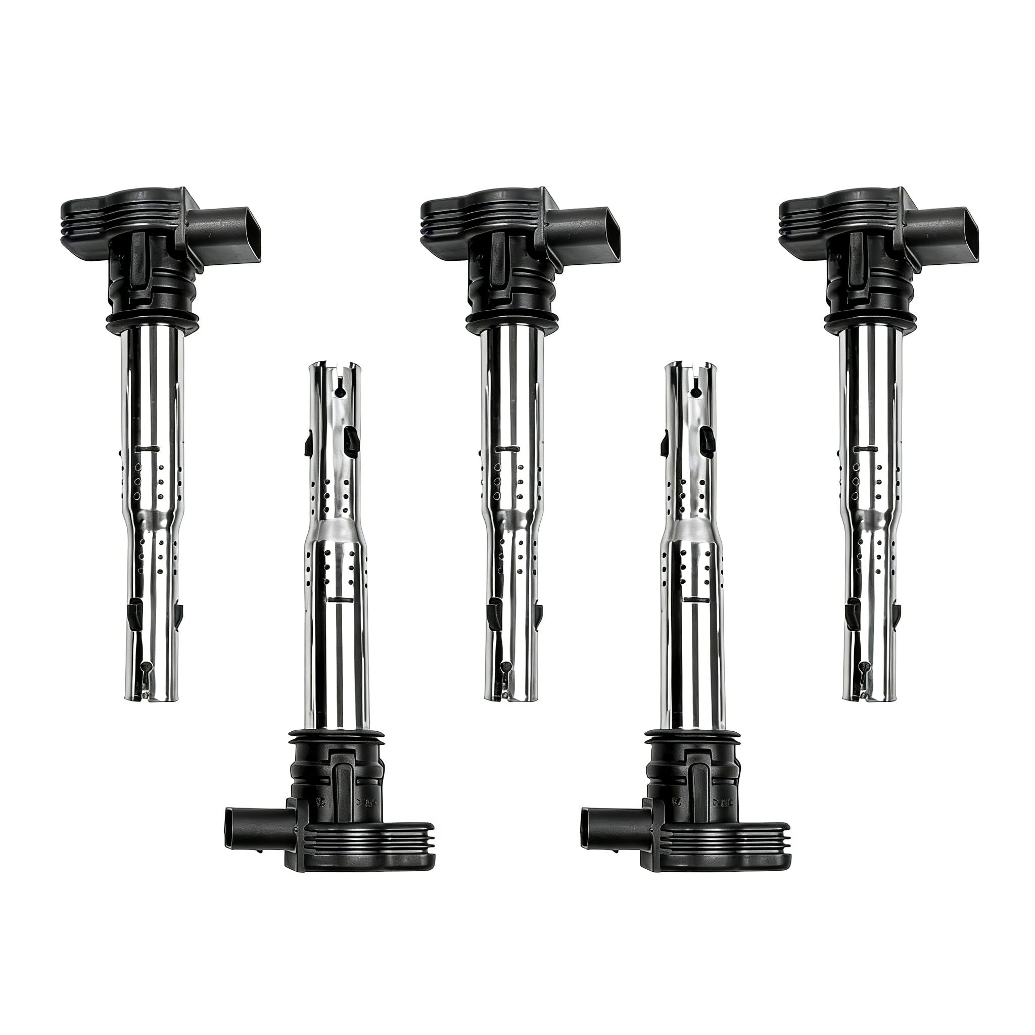 Photo 1 of **PARTS ONLY**Set of 5 Ignition Coil Pack Compatible with 2005-2014 Jetta 2006-2009 Rabbit 2006-2010 2012-2019 Beetle 2012-2015 Passat 2010-2014 Golf 2012-2013 TT 2.5L L5 Coils for 07K905115 07K905715 UF575