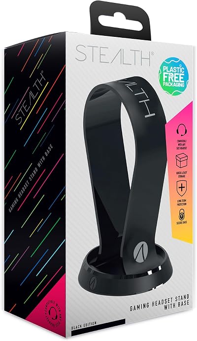 STEALTH Gaming Headset Stand Black Base Tidy Game Work Station