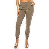 Double Denim January 5th High Waisted Cargo Joggers Pants for Women – Baggy Fleece-Lined Sweatpants with Pockets Streetwear