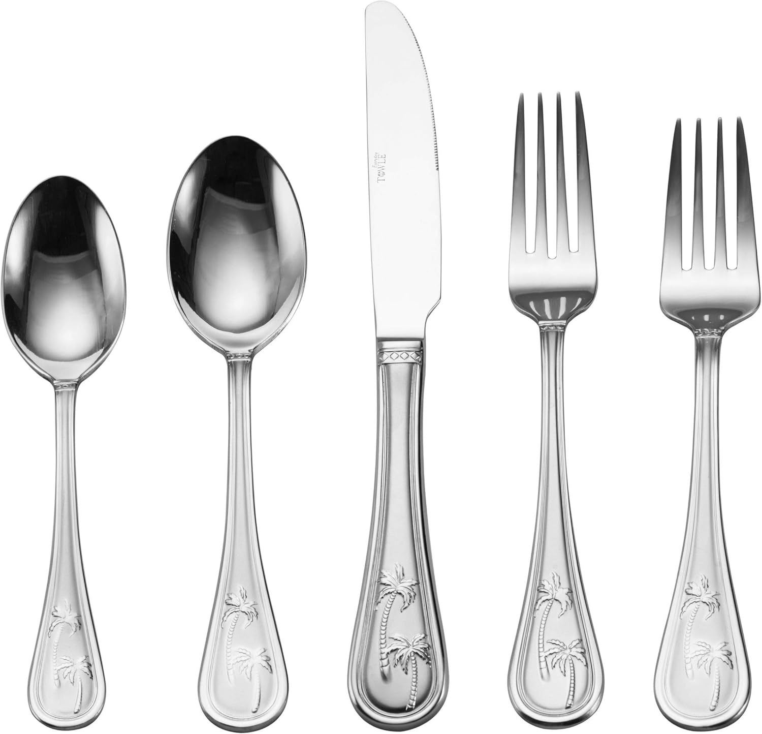 Towle Everyday 5112956 Palm Breeze 20-Piece Stainless Steel Flatware Set, Service for 4