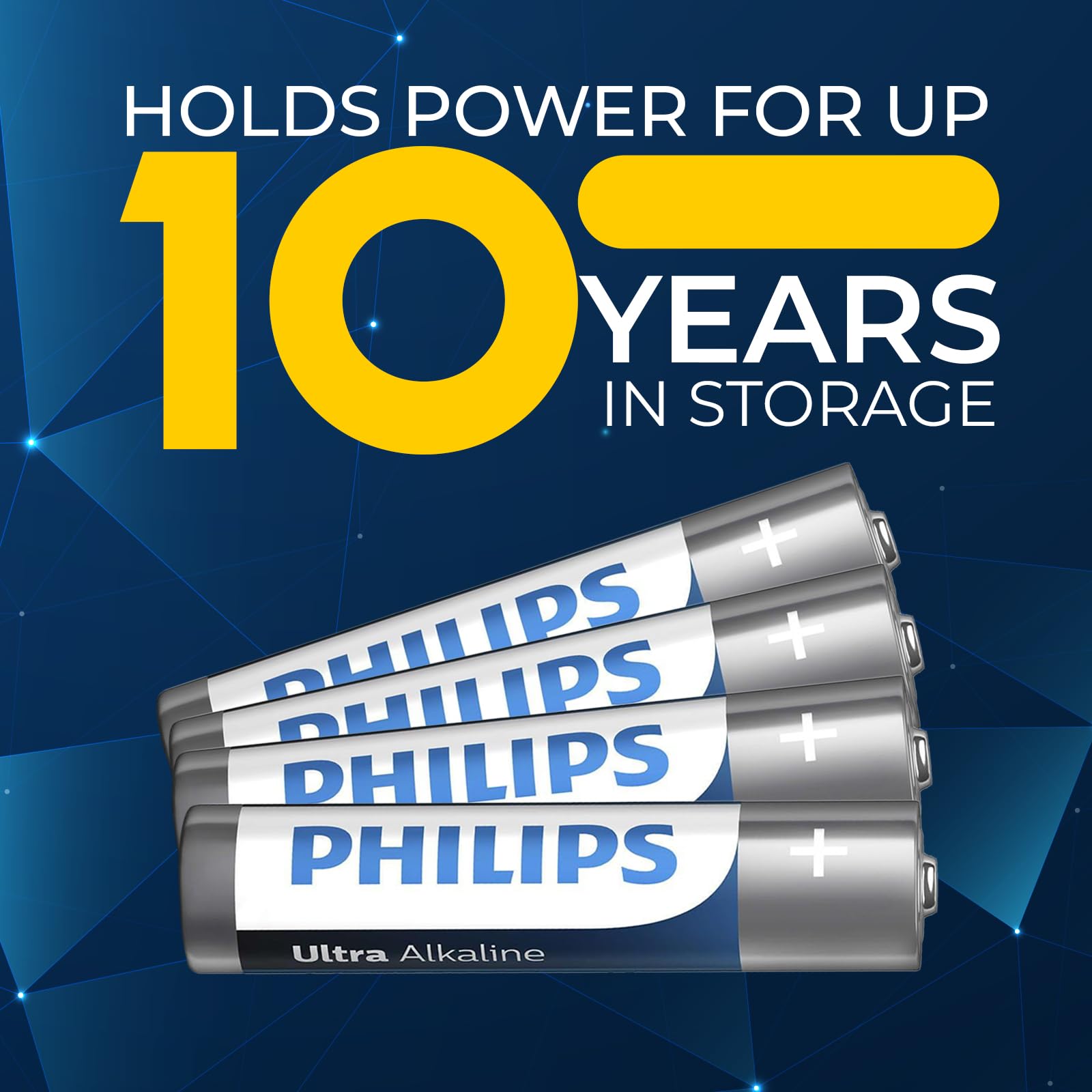 PHILIPS AAA Batteries, Ultra Alkaline Triple AAA Batteries 12 Pack, 1.5v Batteries 3A, Ultimate Long-Lasting Power for High-Drain Devices, 10-Year Shelf Life, Durable Leak-Proof Design.