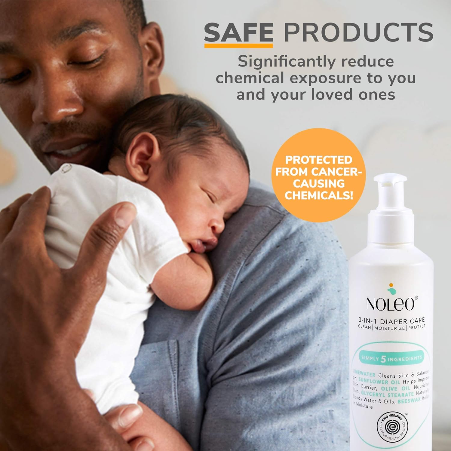3 in 1 Certified Organic and EWG Verified Diaper Care, Baby Care Skin Cleanser, Rash Cream, Moisturizing Lotion - NOLEO (Baby Box): Health & Personal Care