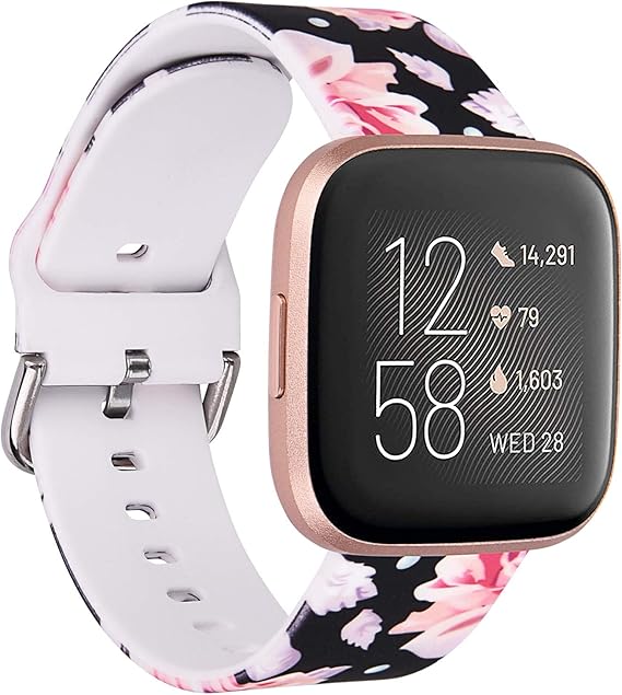 floral fitbit versa band