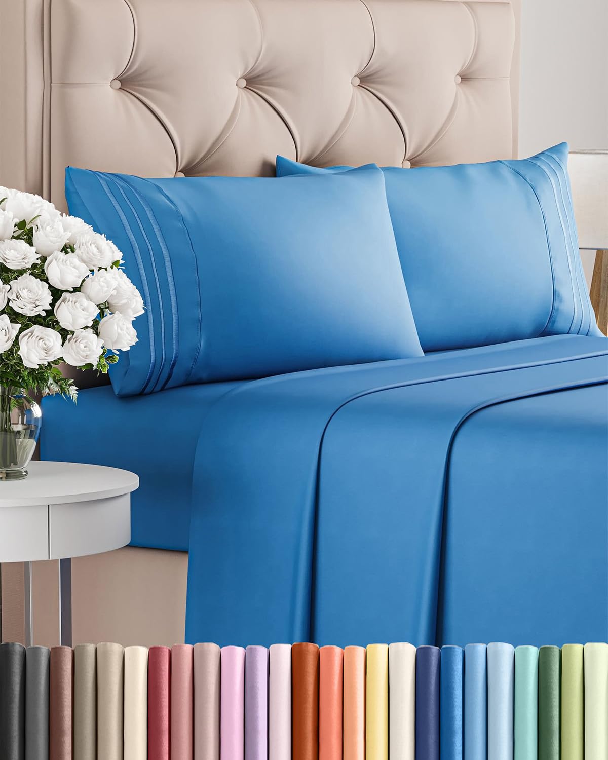 Photo 1 of **MISSING PARTS UNKOWN**
King Size 4 Piece Sheet Set - Comfy Breathable & Cooling Bed Sheets Set - Hotel Luxury Bedding for Women, Men, Kids, Teens, Boys & Girls - Deep Pockets, Soft and Wrinkle Free - Oeko-Tex - Royal Blue