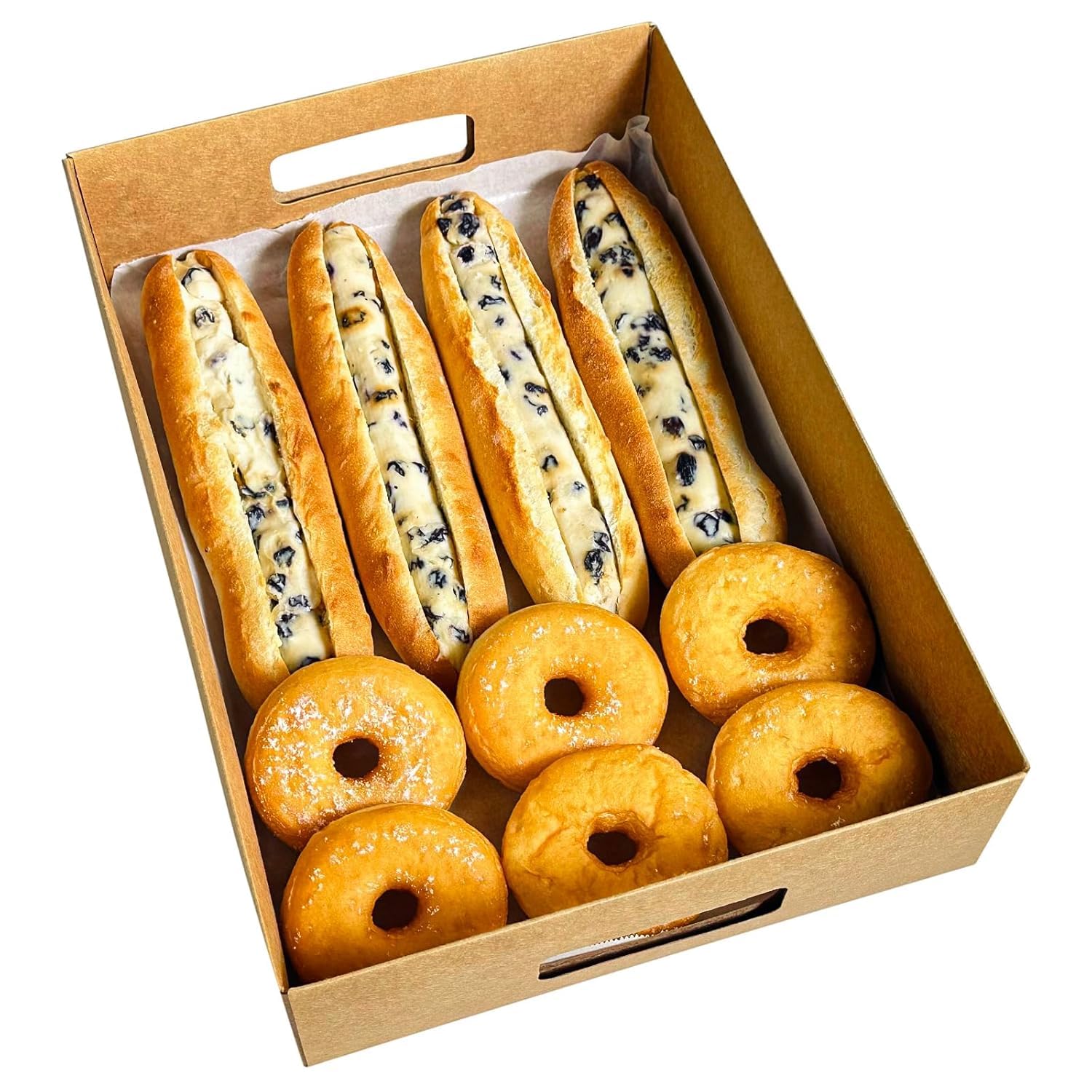 Photo 1 of 12-Pack 13" X 9" X 3" Brown Blyss Cookie Crate,Sturdy Cookie Serving Tray Great for Party Platters,Natural Kraft Paper Cardboard Tray use for Packaging and Hold Cookies,Take Out Container,Pack of 12