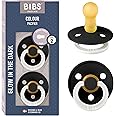BIBS Pacifiers Colour Collection | Natural Rubber Baby Pacifier | Set of 2 BPA-Free Soothers | Made in Denmark | 6+ Months (Pack of 2) | Black Night