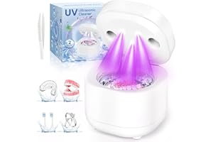 DODOWIN Ultrasonic Retainer Cleaner Machine, 45kHz Dental Denture Cleaner with 200ML Capacity, 2 Modes for Mouth Guard Cleane