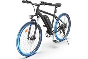 Flydone Electric Mountain Bike for Adults 500W/750W/1000W Peak 25/55 Miles+ 20MPH Adult Electric Bicycles 14"/26" Ebikes for Road Sand