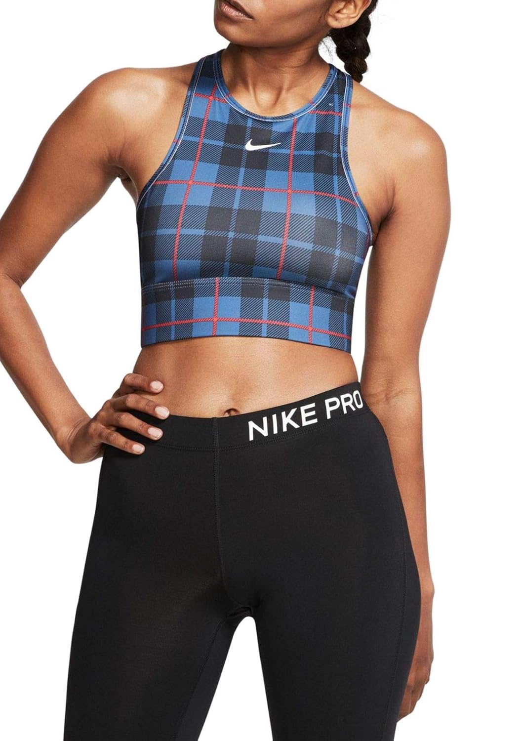 nike plaid crop top
