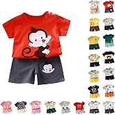 AIMAOMI 2Pcs Set Infant Baby Girl Fall Clothes Shorts Sleeve Crewneck Sweatshirt Sweatsuit Joggers Pants T-Shirt Outfit Set