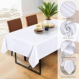 Utopia Kitchen Rectangle Tablecloth 140x240 cm Pack of 2 White view 4