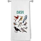 OFJE Cute Colorful Birds Print Summer Decorative Kitchen Towels and Dishcloths, Gift for Birds Lovers, Farmhouse Tea Towels Hand Towels for Kitchen Decor, 16×24 Inches