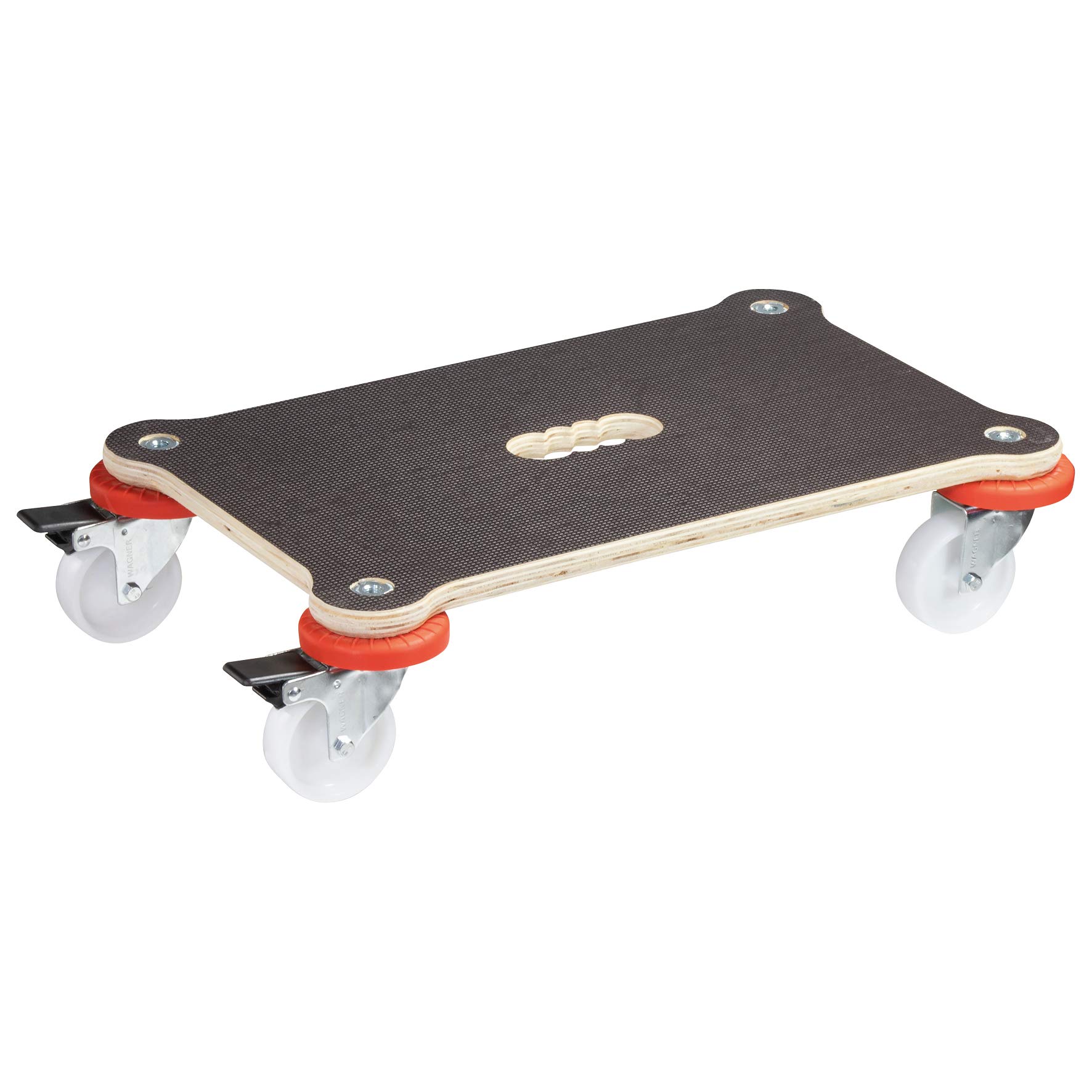 WAGNER moving dolly MM 1360 I 52 x 32 cm - ideal for heavy transport boxes with sensitive contents I non-slip, wall-friendly & lockable I load capacity 200 kg - 20136001