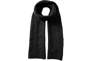 Tavaleu Winter Scarf for Women, Warm Long Cable Knit Scarf, Cashmere Wool Wrap Chunky Large Soft Winter Scarves for Women