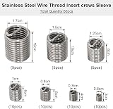 KYSUN 60Pcs Metric Stainless Steel Wire Thread Inserts M3-M12 Screw Repair Kit view 2
