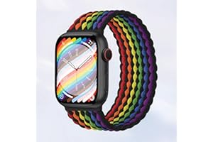 Braided Solo Loop Compatible with Apple Watch 38mm 40mm 41mm 42mm 44mm 45mm 46mm Ultra/2 49mm Men/Women,Stretchy Nylon Sport 