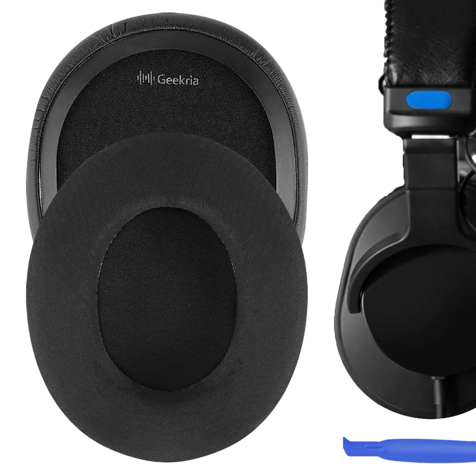 Geekria Sport Cooling Gel Replacement Ear Pads for SONY MDR-7506, MDR-MV1, MDR-V6, MDR-V7, MDR-M1, MDR-M1ST, MDR-CD900ST Headphones Ear Cushions, Repair Parts (Black)