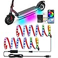 Keiurot Led Lights for Scooter Night Riding Electric Scooter LED Strip Light Blue Led Light Strips 12V Flashing Mode for Xiaomi M365/pro/Ninebot/Mercane 2 in 1