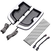 Advanblack LED Light, Running, Turn Signal, Lower Fairing Grills, Switchback Flare Fit for 2014 15 16 17 18 19 20 21 22 2023 Harley Touring, Road Glide, Street Glide, Electra Glide, 1 Pair