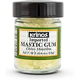 Krinos Greek Mastic Gum: Rich History, Piney Flavor, Culinary Treasure | Chios Island PDO Product, 17g jar