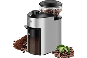 Wancle Burr Coffee Grinder Electric with 28 Grind Settings, 2-12 Cup Capacity Coffee Bean Grinder for Espresso, Drip & French Press, Stainless Steel Coffee Grinders with Chamber Cleaning Brush