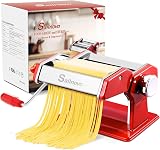 Sailnovo 3-in-1 Stainless Pasta Machine 9 Thickness 2 Width Red view 9