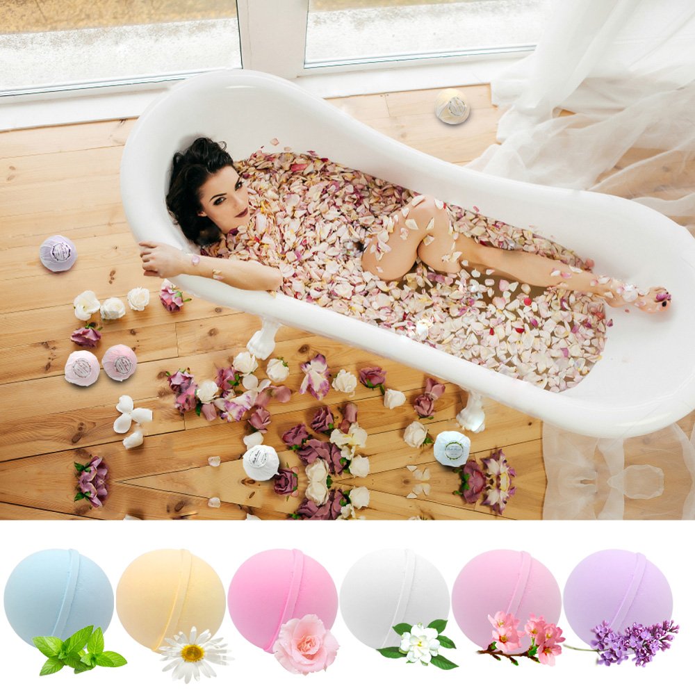 Bath Bombs Cosmetics,Gift Set of 12 Bath Bombs Ball Salts,Natural Handmade,Rich and Colorful,Gift Box