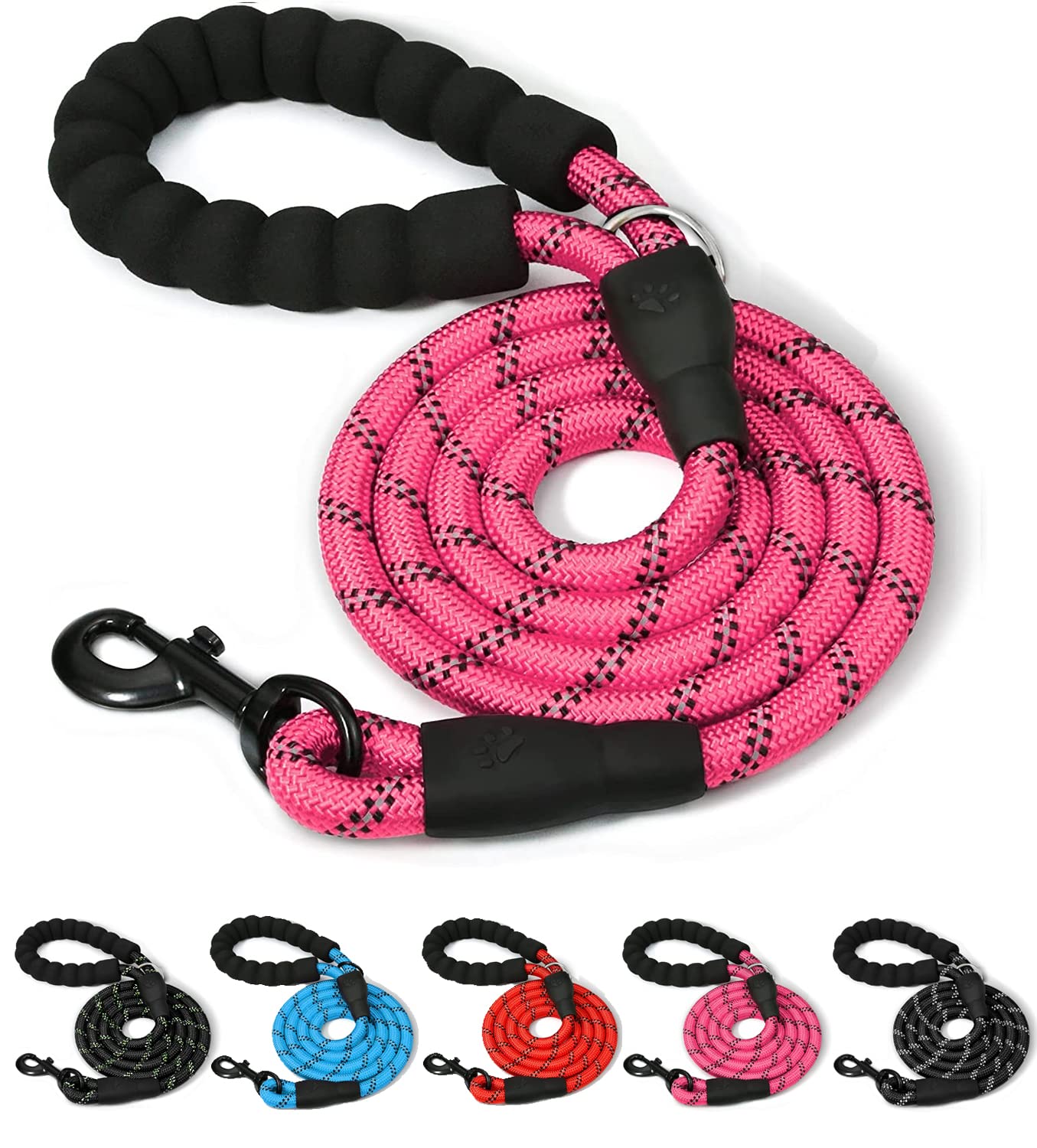 ARTISTRY ITALIAN 5 FT Dog Lead for Large, Medium & Small Dogs | Reflective, Comfortable Handle, Multi Colors, Soft Padded, Indoor & Outdoor Use