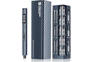 SUFICY 3.7V Mini Electric Screwdriver, 57-in-1 Magnetic Bits Precision Screwdriver Set power screw guns with LED Light, 3 Torque Settings Repair Tool for Phone Camera Laptop Watch