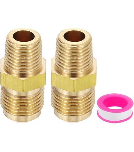 PATIKIL Lot De 2 Raccords De Tuyau En Laiton évasé De 6,35 Mm