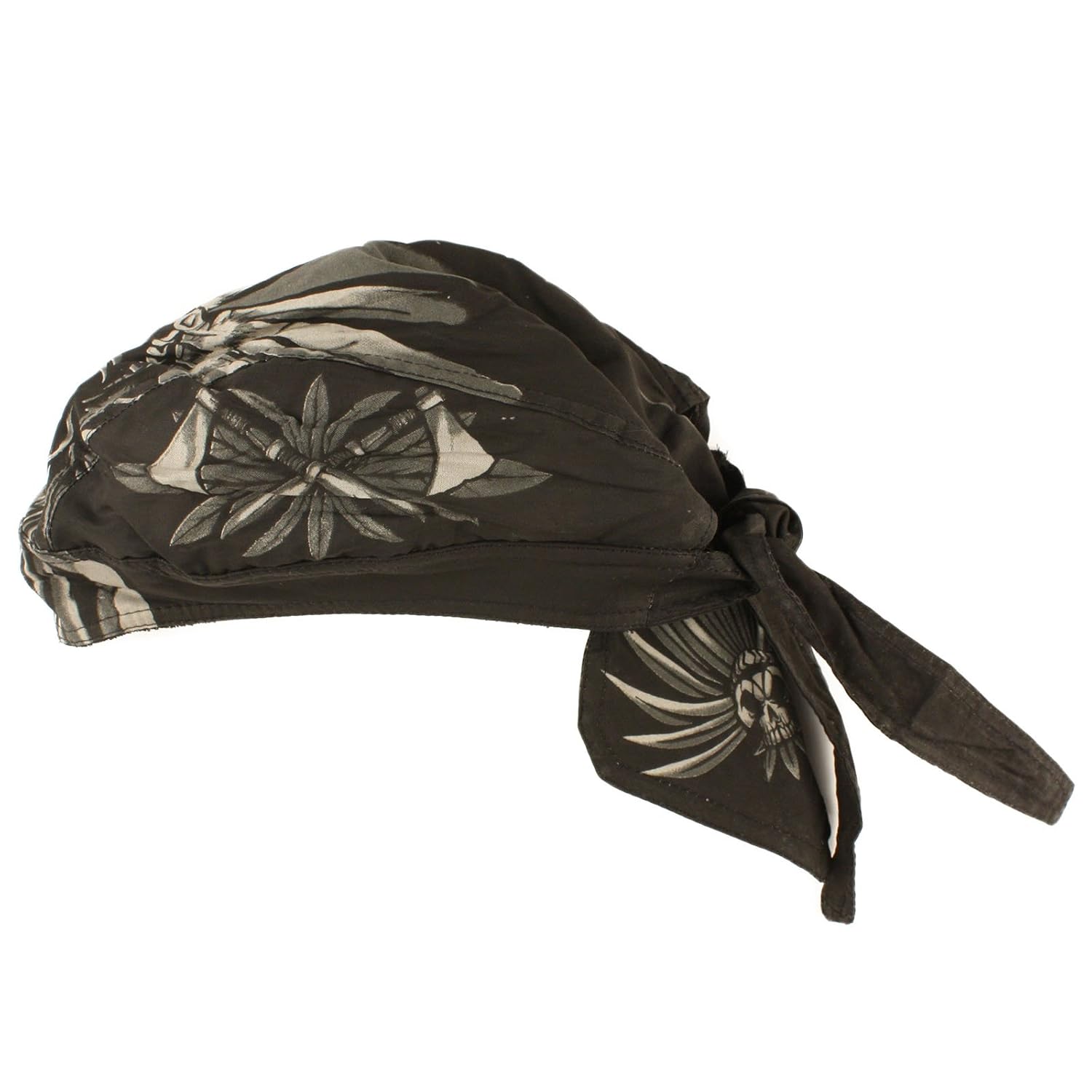 fitted bandana du rag scarf wrap headwrap tribal skull