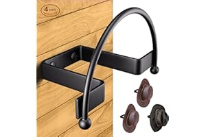 CEXDEXIONC Cowboy Hat Rack 4 Packs Cowboy Hat Holder Hat Hanger Wall Mount Black Hat Hooks for Display