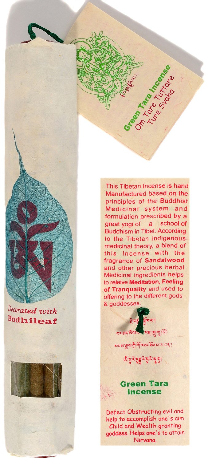 BUDDHAFIGUREN Green Tara Tibetan Incense Sticks