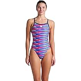 Arena Womens Arena Women’s Performance Racing Stripes X Criss Cross Back One Piece Swimsuit