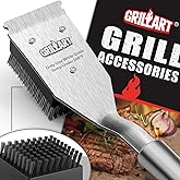 GRILLART Grill Brush and Scraper, Wire BBQ Grill Brush for Outdoor Grill, 16.5” Grill Cleaning Brush BBQ Grill Accessories, Safe Grill Cleaner Brush-Ideal Gift for Men/Dad BBQ Brush for Grill Cleaning