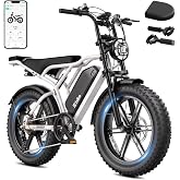 TST Electric Bike for Adults,2000W Peak Motor,48V Removable Battery E-Bike | 20" x 4 Fat Tire,65+ Miles Range,7‑Speed,Dual Suspension,Dual Disc Brakes,Fast Charge,Off‑Road Style Urban Commuter E‑Bike