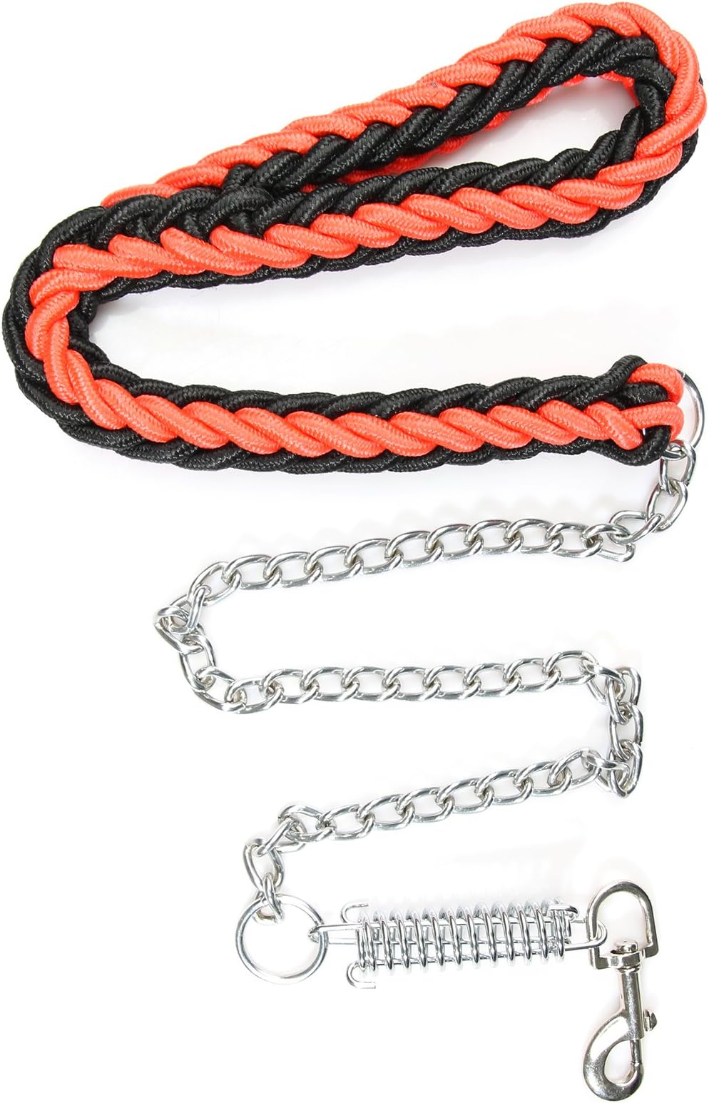 A Dog Leash,Training,Medium ,Large Dog, Anti-Bite-Resistant Steel Belt / Chain with Soft Nylon Handle