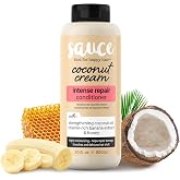 SAUCE Intense Repair Conditioner, Coconut Cream, Frizz Control, 10 Fl Oz | Nourishing &amp; Smoothing, Coconut Oil, Banana Extract &amp; Honey, For Dry, Damaged, Colored, Curly Hair, No Parabens &amp; Sulfates