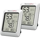 ThermoPro TP50 2 Pieces Digital Hygrometer Indoor Thermometer Room Thermometer and Humidity Gauge with Temperature Humidity M