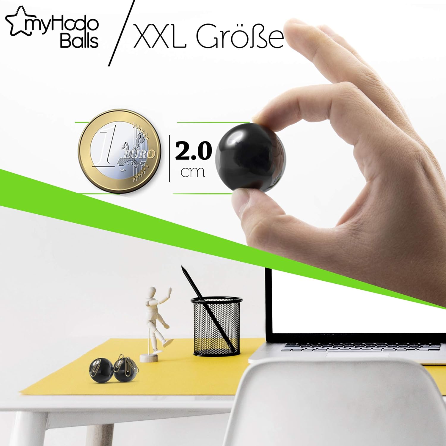 myHodo Ferrite Magnetic Balls (20 mm, 20pcs), Extra Large Magnet Spheres for Mindful Relaxation ASMR - Image 3
