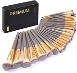 Maange 25Pcs Makeup Brush Set with Gift Box 6 Face 19 Eye Brushes
