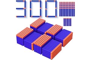 300PCS Refill Darts Bullets Compatible with Nerf Gun Bullets Toy Guns N-Strike Elite 2.0 Series, Laoppoc Premium Foam Bullets Pack for Children Kids Birthday Christmas Role Play Nerf Battle Game Gift