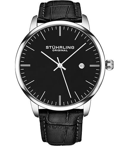 Stührling Orologio Sniper Quartz 3915, Cassa 42mm, Design Aviatore Con Cinturino In Gomma, Impermeabile 50m - 5